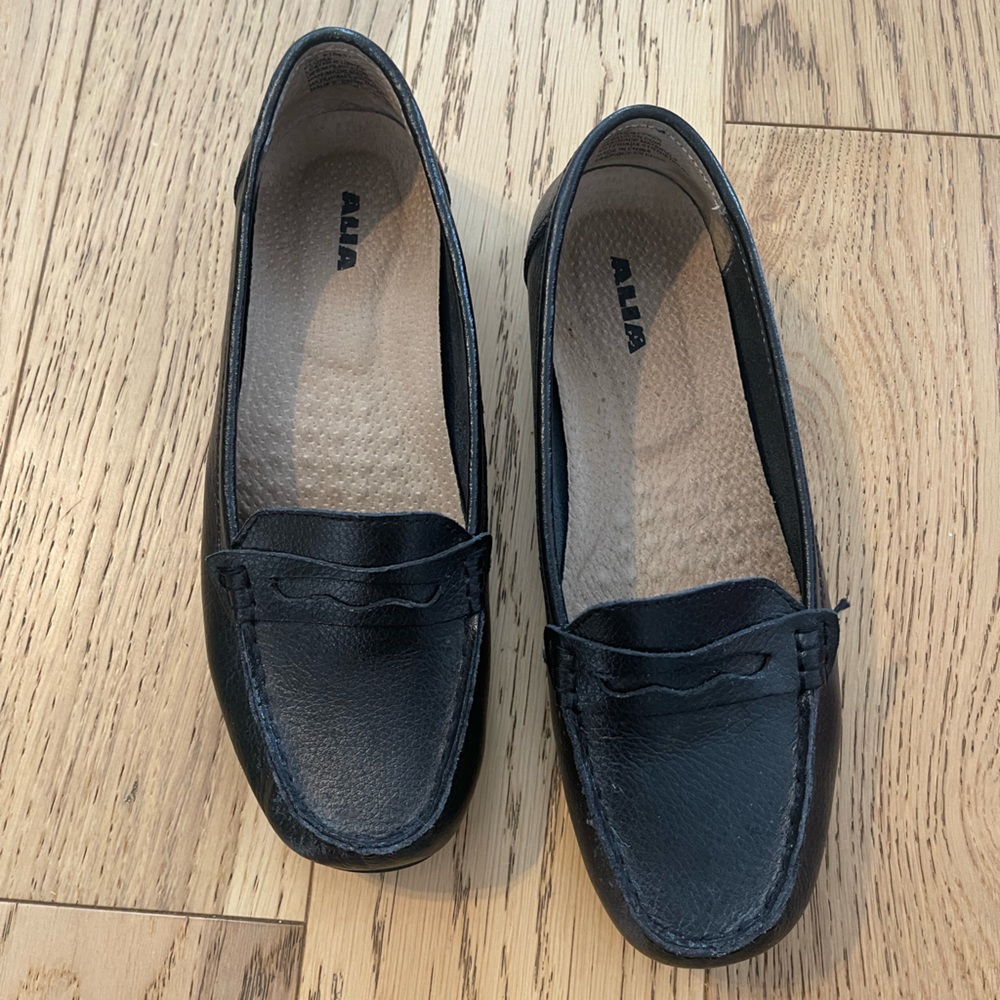 Alia Black Loafers Classic Office Moccasins 10m - Picture 2 of 11